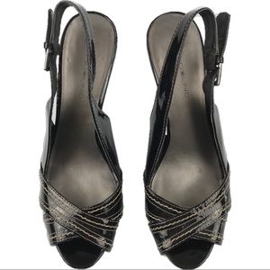 🏦SOLD🏦 - Black Sling Back Open Toe (S005)